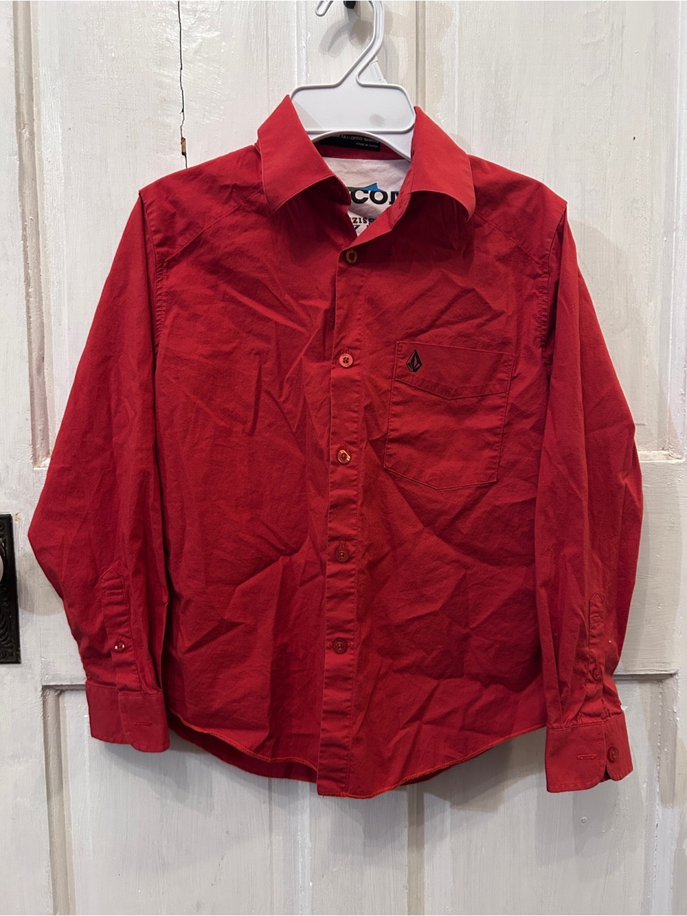 Volcom Men’s Red Casual Button-Down red Shirt size S